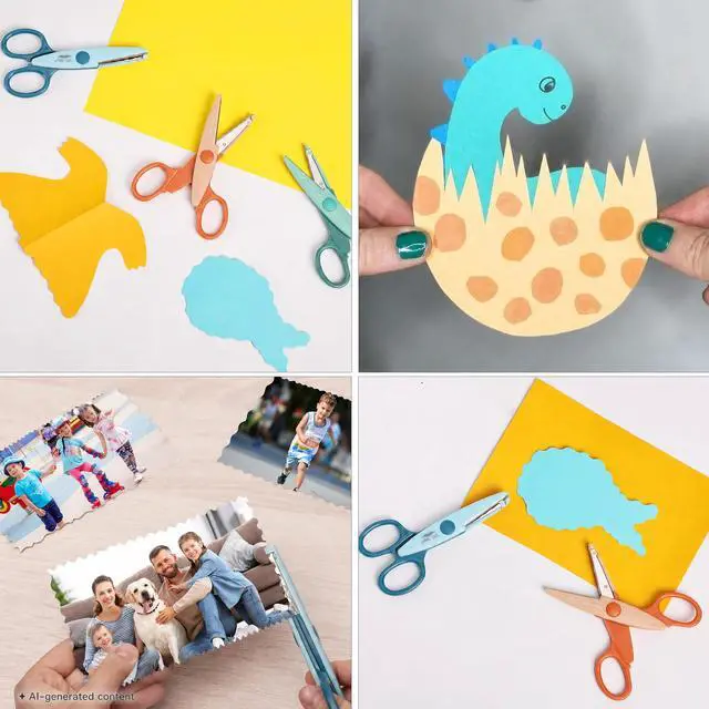Alt view image 7 of 7 - Craft Scissors Decorative Edge, 6 Pack, Retro Colors