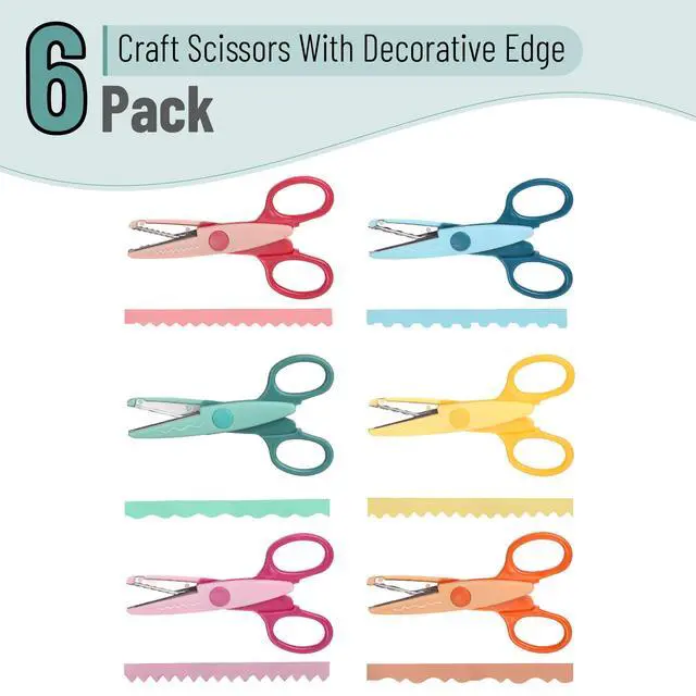 Alt view image 2 of 7 - Craft Scissors Decorative Edge, 6 Pack, Sunny Meadows