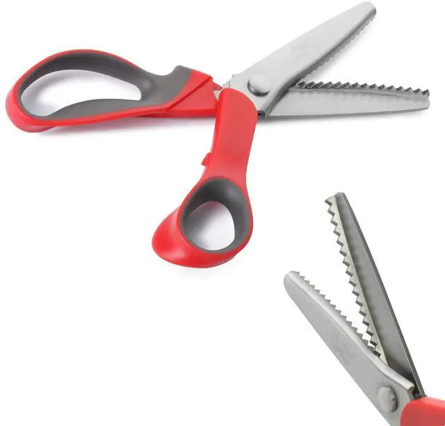 Main image of Pinking Shears Comfort Grips Crafts Zig Zag Cut Sewing Scissors
