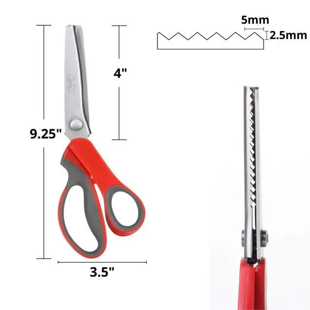 Alt view image 2 of 7 - Pinking Shears Comfort Grips Crafts Zig Zag Cut Sewing Scissors