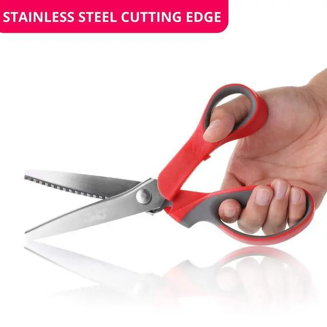 Alt view image 3 of 7 - Pinking Shears Comfort Grips Crafts Zig Zag Cut Sewing Scissors