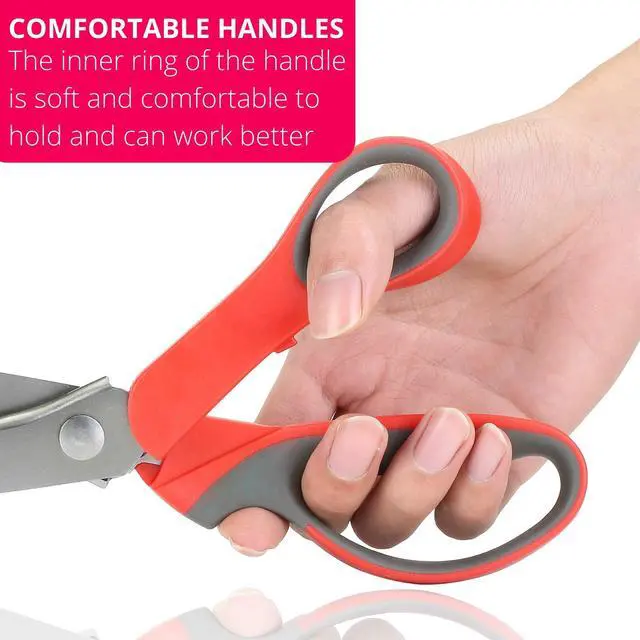 Alt view image 4 of 7 - Pinking Shears Comfort Grips Crafts Zig Zag Cut Sewing Scissors