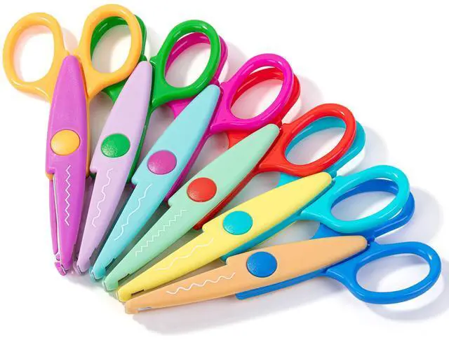 Main image of Craft Scissors Decorative Edge, 6 Pack, Spring Colors