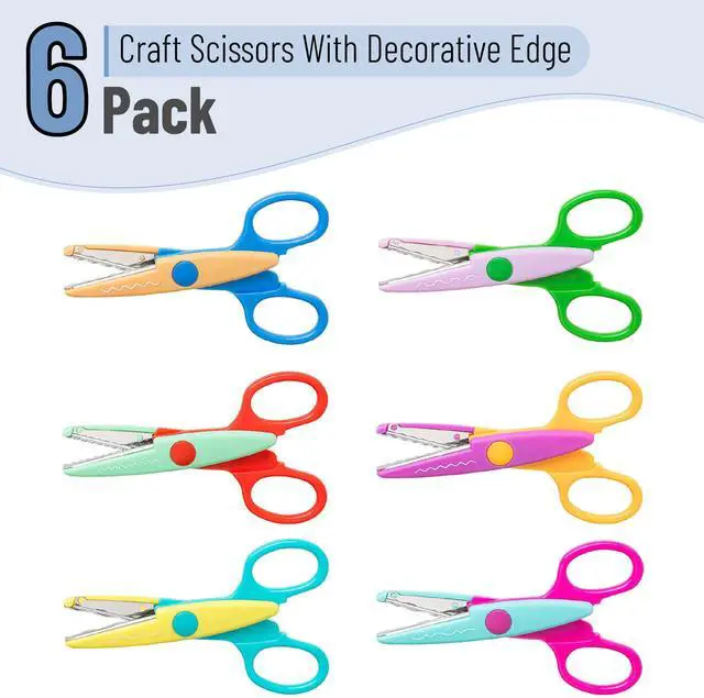 Alt view image 2 of 7 - Craft Scissors Decorative Edge, 6 Pack, Spring Colors