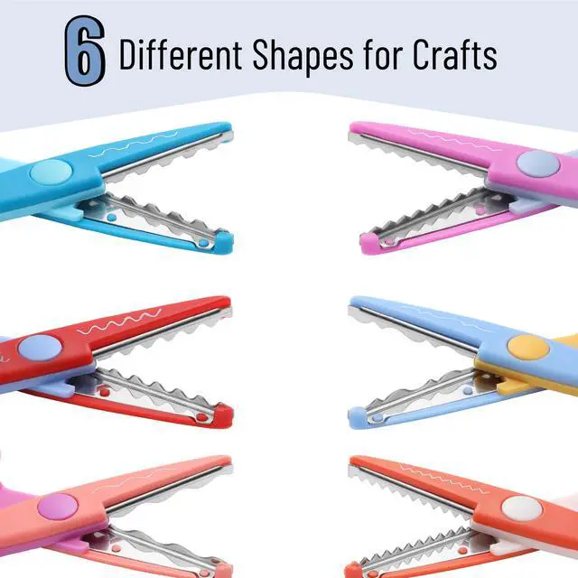 Alt view image 4 of 7 - Craft Scissors Decorative Edge, 6 Pack, Spring Colors