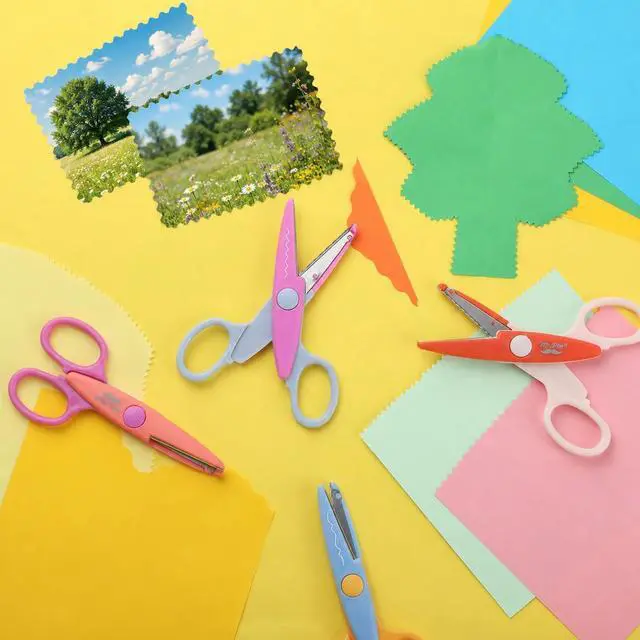 Alt view image 7 of 7 - Craft Scissors Decorative Edge, 6 Pack, Spring Colors