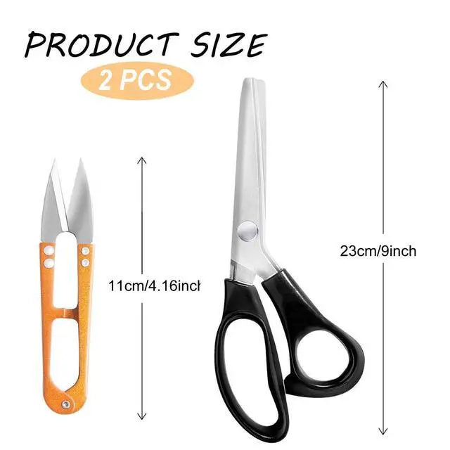 Alt view image 3 of 7 - Shears Comfort Grips Crafts Zig Zag Cut Sewing Scissors, Professional Handheld Dressmaking, Pinking Shears, Zig Zag Craft Scissors Decorative Edge, Pinking Shears for Fabric Cutting
