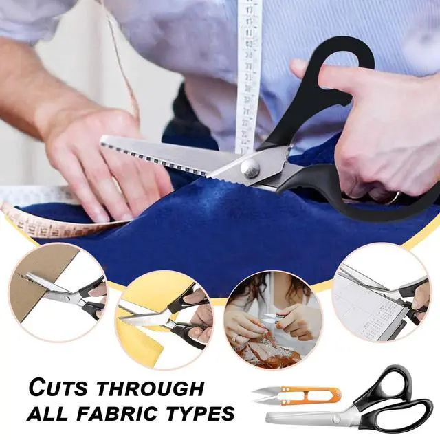 Alt view image 7 of 7 - Shears Comfort Grips Crafts Zig Zag Cut Sewing Scissors, Professional Handheld Dressmaking, Pinking Shears, Zig Zag Craft Scissors Decorative Edge, Pinking Shears for Fabric Cutting