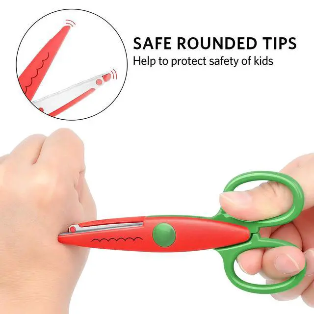 Alt view image 2 of 7 - Craft Scissors Decorative Edge, ABS Resin Scrapbook Scissors with 6 Pattern, Safe for Kids, Smoothly Cutting, Set of 6, Funny&Colorful