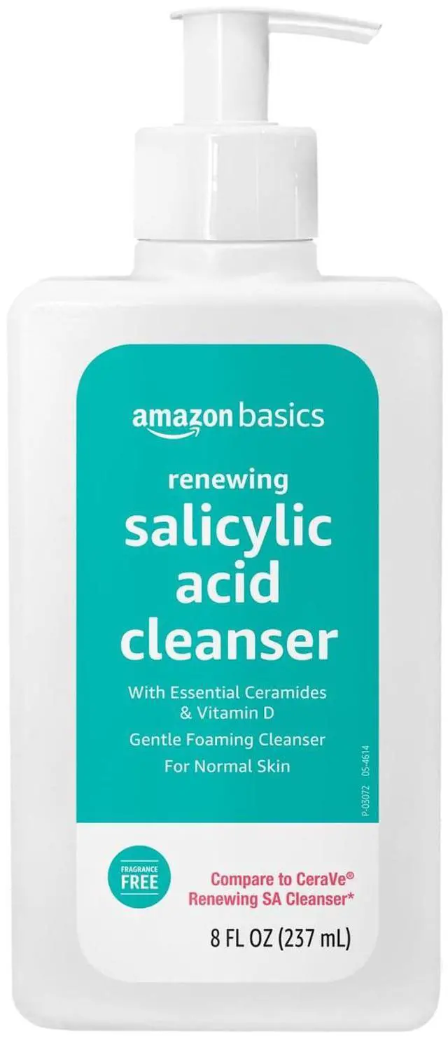 Main image of Exfoliating Face Wash Cleanser, Renewing Salicylic Acid with Ceramides & Vitamin D, Foaming Formula, Smooths Skin, 8 fl oz