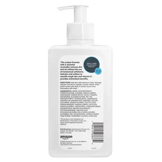 Alt view image 3 of 7 - Exfoliating Face Wash Cleanser, Renewing Salicylic Acid with Ceramides & Vitamin D, Foaming Formula, Smooths Skin, 8 fl oz