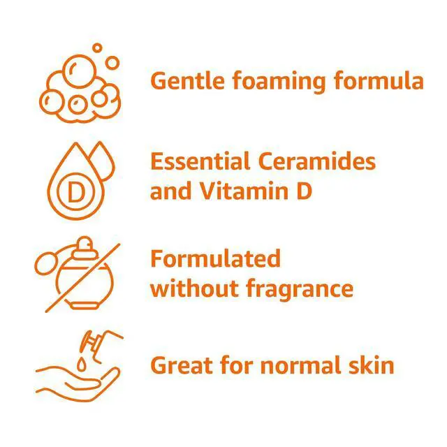 Alt view image 4 of 7 - Exfoliating Face Wash Cleanser, Renewing Salicylic Acid with Ceramides & Vitamin D, Foaming Formula, Smooths Skin, 8 fl oz