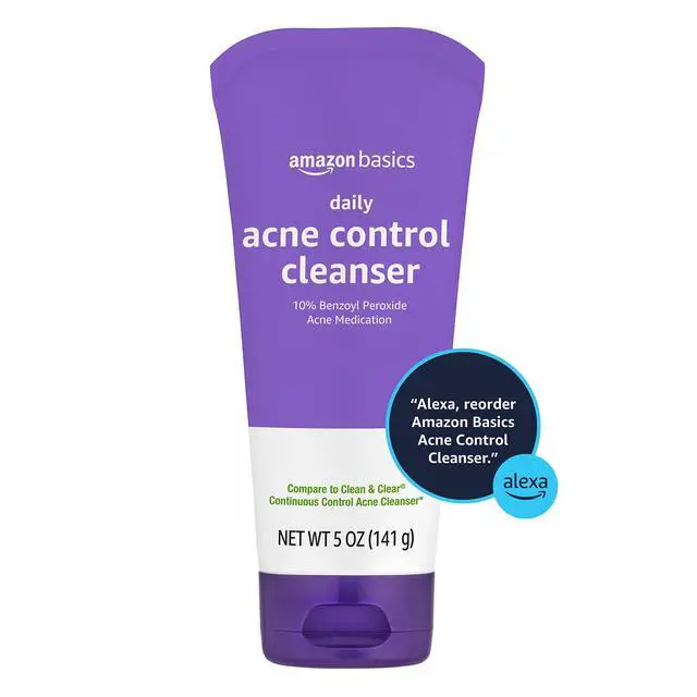 Alt view image 2 of 3 - Acne Treatment Face Wash - Daily Control Cleanser, Maximum Strength 10% Benzoyl Peroxide for Stubborn Breakouts, 5 Ounce