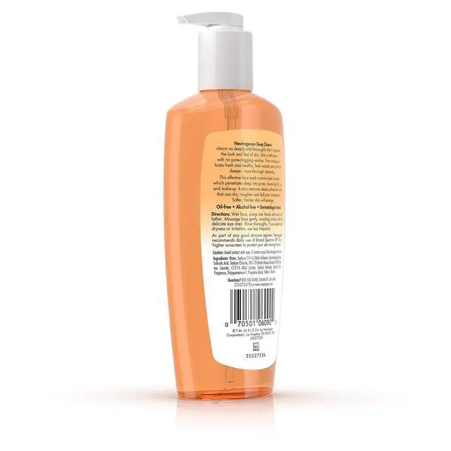 Alt view image 6 of 7 - Deep Clean Daily Facial Cleanser with Beta Hydroxy Acid for Normal to Oily Skin, Alcohol-Free, Oil-Free & Non-Comedogenic, 6.7 fl. oz