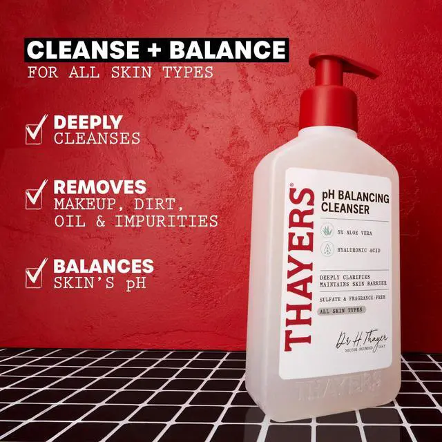 Alt view image 3 of 7 - pH Balancing Daily Cleanser, Face Wash with Aloe Vera, Gentle and Hydrating Skin Care for Dry, Oily, or Acne Prone Skin, 8 FL Oz.