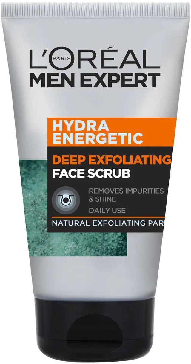 Main image of L'Oreal Paris Men Expert Face Scrub, Hydra Energetic Deep Exfoliating Face Wash for Men 100 ml