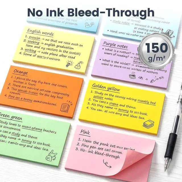 Alt view image 3 of 7 - Index Cards 3x5 Inch, 272Count, Colored Flash Card for Studying, Heavy Weight Notecard Note Taking for School Students College Office Teachers, Home, Supplies, Blank, 8 Assorted Colors