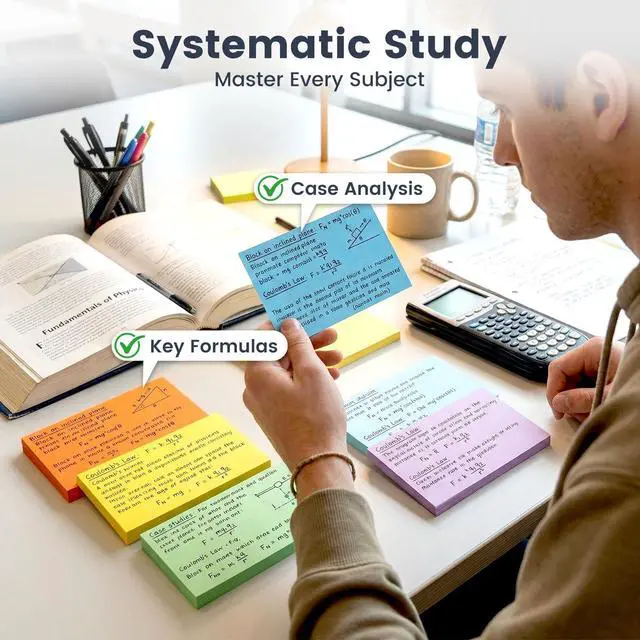 Alt view image 4 of 7 - Index Cards 3x5 Inch, 272Count, Colored Flash Card for Studying, Heavy Weight Notecard Note Taking for School Students College Office Teachers, Home, Supplies, Blank, 8 Assorted Colors