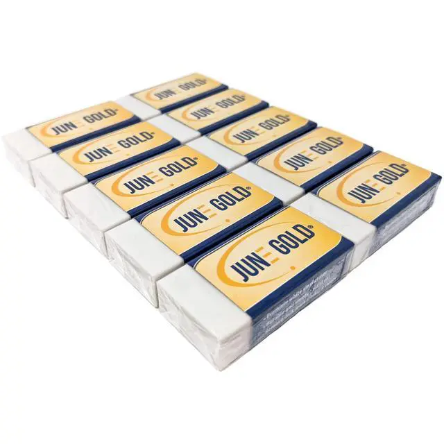 Alt view image 3 of 4 - 10 Large White Vinyl Erasers