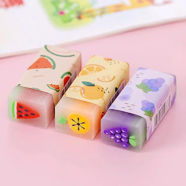 Alt view image 7 of 7 - Cute Erasers for Kids Bulk 16 Pack Animal Food Fun Desk Pets Pencil Students School Supplies Prize Gifts Party Favors