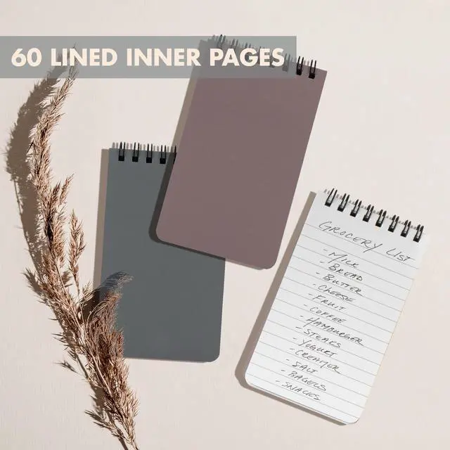 Alt view image 7 of 7 - Aesthetic Pocket Notebooks Set Of 8 - Small 3x5 Spiral Notepads With Lined Pages - The Perfect Little Mini Note Pads to Stay Organized and Boost Productivity at Work or School