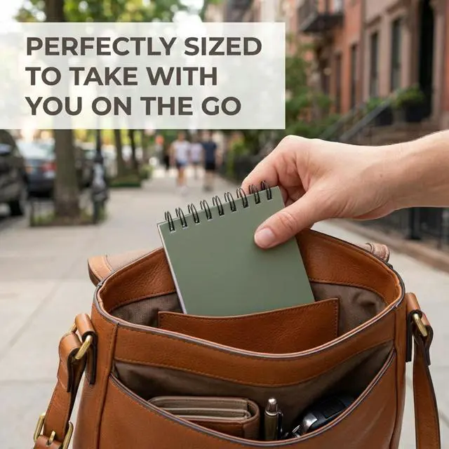 Alt view image 5 of 7 - Aesthetic Pocket Notebooks Set Of 8 - Small 3x5 Spiral Notepads With Lined Pages - The Perfect Little Mini Note Pads to Stay Organized and Boost Productivity at Work or School