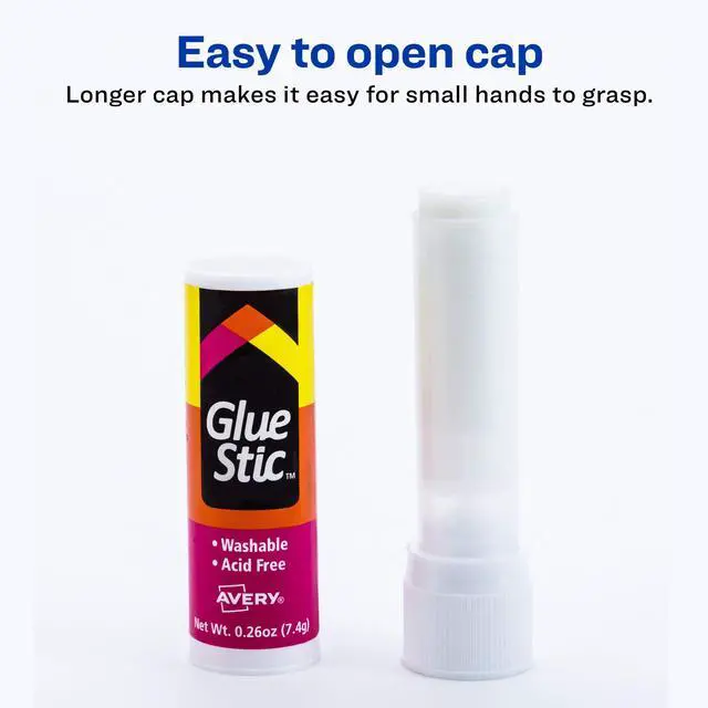 Alt view image 7 of 7 - Glue Stick, White, 0.26 oz., Washable, 2 Permanent Glue Sticks (00171)