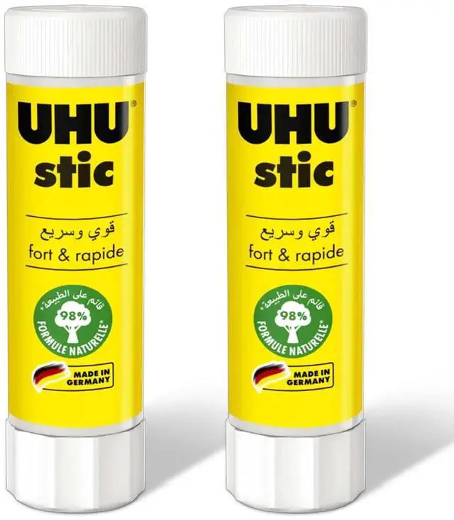 Main image of Stic Glue Stick - Strong and Fast, Solvent Free Adhesive - Clear Application - 40g - Pack of 2