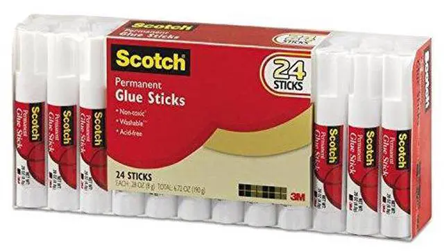 Main image of 600824S Permanent Glue Stick.28 oz, 24/Pack