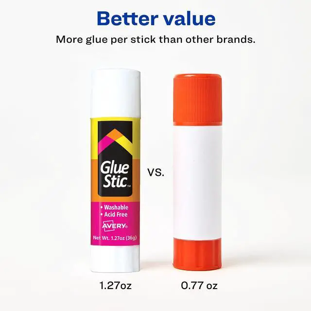 Alt view image 7 of 7 - Glue Stic - Washable, Glue Sticks for Classroom, Crafting, and Office Use, 1.27 oz., 1 Stick, White (00191)