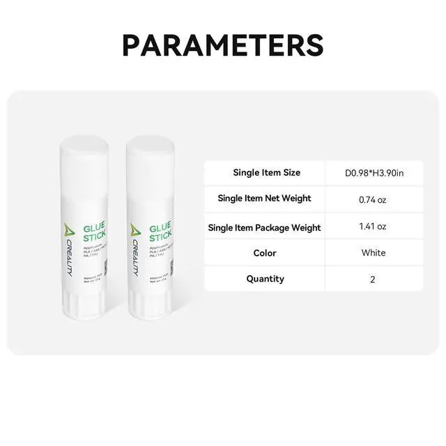 Alt view image 7 of 7 - 3D Printer Glue Sticks for Hot Bed Warping Reducing 3D Printer Bed Adhesive PVP Solid 3D Print Glue Stick 3D Gloop for PLA/ABS/PETG/PC/PA/TPU(Pack of 2)