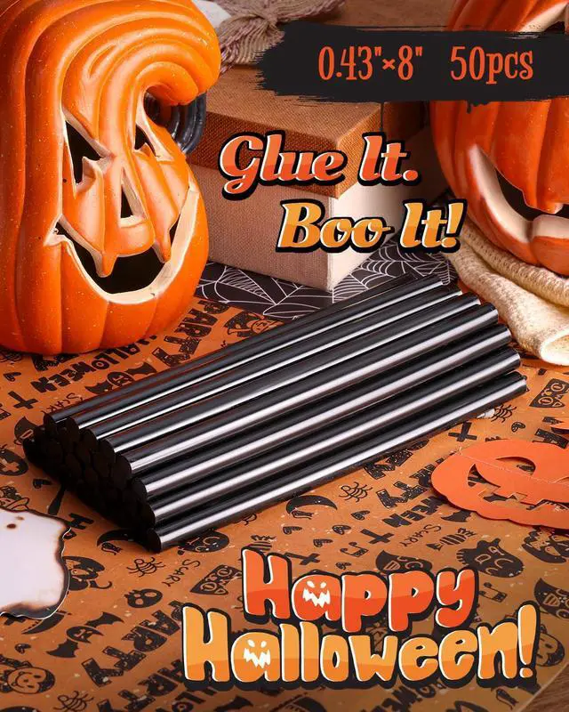 Alt view image 2 of 7 - Black Hot Glue Sticks, 50-Pack, 0.43" x 8"