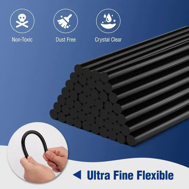 Alt view image 5 of 7 - Black Hot Glue Sticks, 50-Pack, 0.43" x 8"