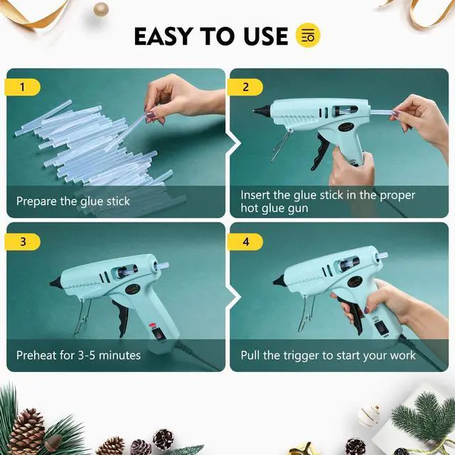 Alt view image 5 of 7 - Mini Hot Glue Gun Sticks, 300 Pack Hot Melt Glue Sticks