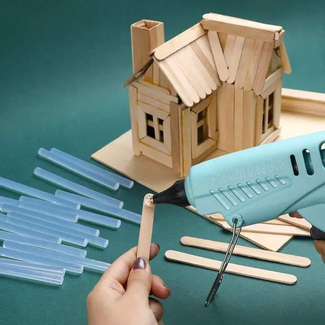 Alt view image 7 of 7 - Mini Hot Glue Gun Sticks, 300 Pack Hot Melt Glue Sticks