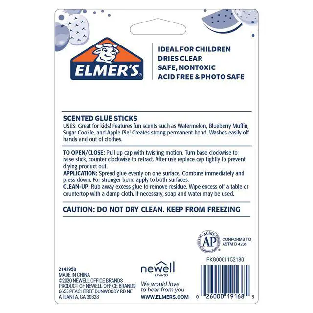 Alt view image 6 of 6 - Scented Glue Sticks Washable Clear Assorted Scents 6 Grams 6 Packs of 4 (24 Total Count)