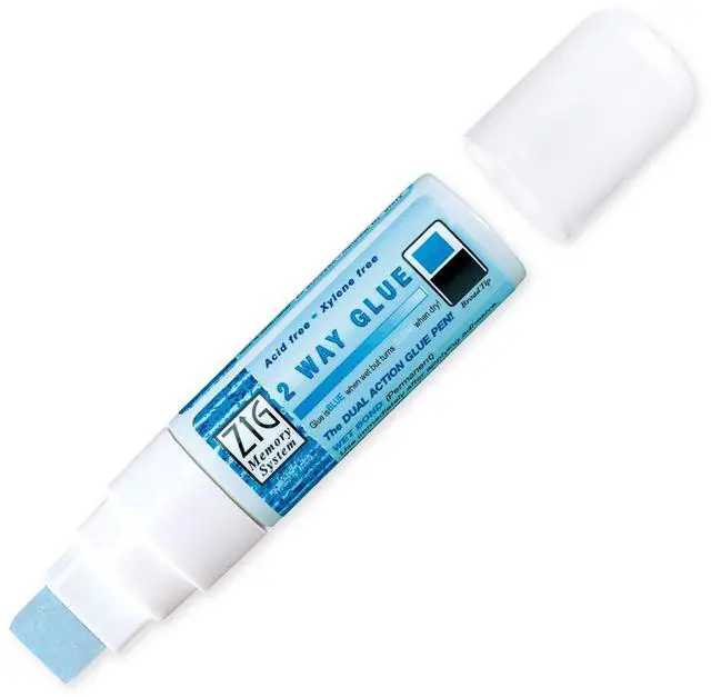Main image of Kuretake Zig 2 Way Glue Stick Pen, Board Tip,15mm Tip, AP-Certified, Made in Japan