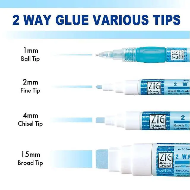 Alt view image 5 of 6 - Kuretake Zig 2 Way Glue Stick Pen, Board Tip,15mm Tip, AP-Certified, Made in Japan
