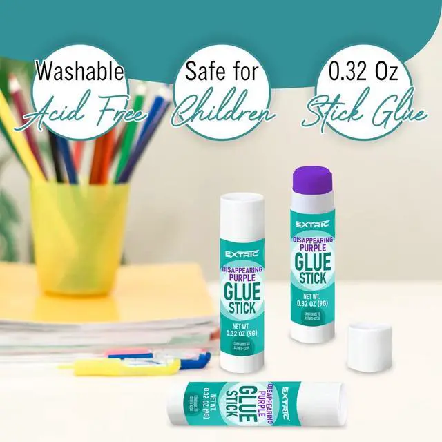 Alt view image 2 of 7 - Glue Sticks Bulk Classroom 24 PK Purple Glue for Kids 0.32 OZ