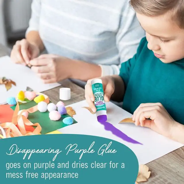 Alt view image 6 of 7 - Glue Sticks Bulk Classroom 24 PK Purple Glue for Kids 0.32 OZ