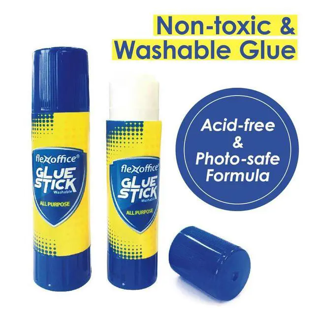 Alt view image 2 of 6 - Glue Sticks, Clear, 18 Grams (0.63 oz), 12 Count Pack, Washable, Non-Toxic, Low Odor, Quick Drying, for School, Office Supplies (FO-G005)