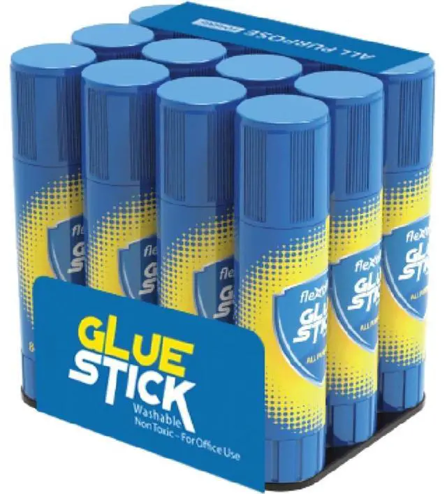 Main image of Glue Sticks, Clear, 18 Grams (0.63 oz), 12 Count Pack, Washable, Non-Toxic, Low Odor, Quick Drying, for School, Office Supplies (FO-G005)