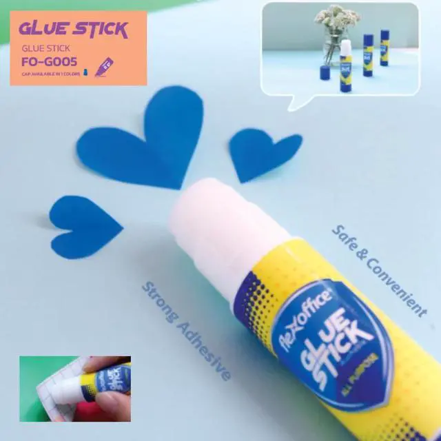 Alt view image 4 of 6 - Glue Sticks, Clear, 18 Grams (0.63 oz), 12 Count Pack, Washable, Non-Toxic, Low Odor, Quick Drying, for School, Office Supplies (FO-G005)