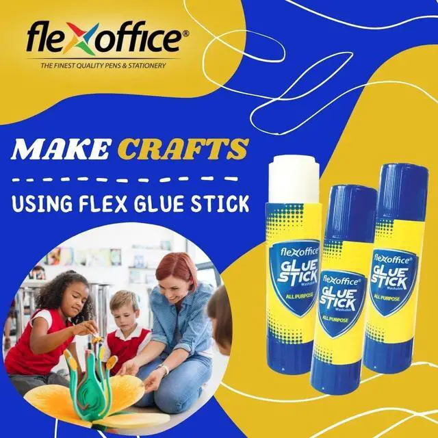 Alt view image 6 of 6 - Glue Sticks, Clear, 18 Grams (0.63 oz), 12 Count Pack, Washable, Non-Toxic, Low Odor, Quick Drying, for School, Office Supplies (FO-G005)