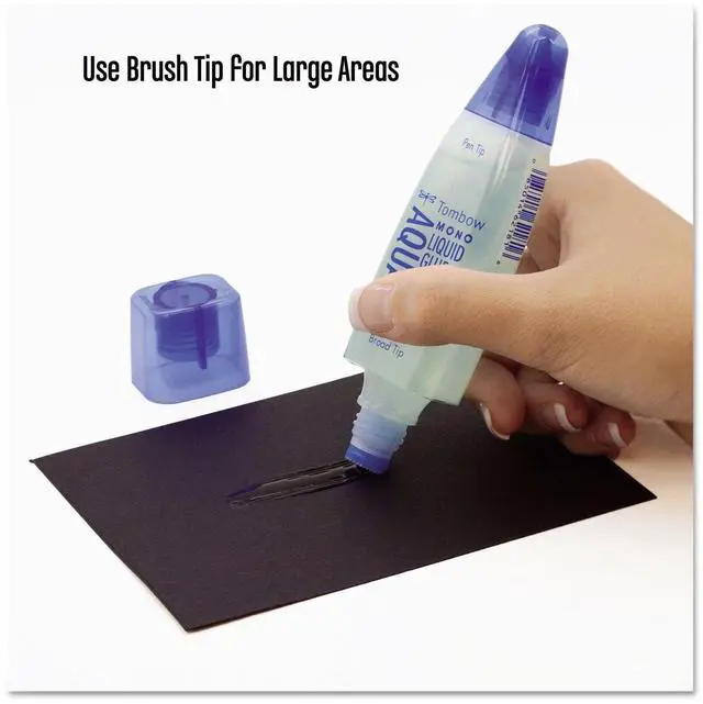 Alt view image 3 of 5 - 52180 MONO Aqua Liquid Glue, 1.69 Ounce, 1-Pack. Dual Tip Dispenser for Precise to Full Coverage Application that Dries Clear.