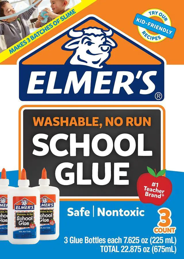 Alt view image 2 of 7 - Liquid School Glue, White, Washable, 7.625 Ounces, 3 Count Slime Kit