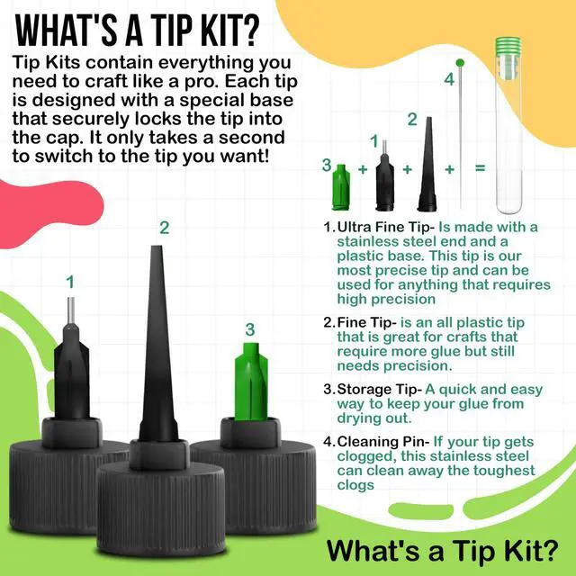 Alt view image 2 of 6 - Precision Craft Glue - The Original - 4fl oz - Tip Kit Included - Dries Clear - Metal Tip - Wrinkle Resistant - Flexible and Crack Resistant - Strong Hold Adhesive - Made in USA