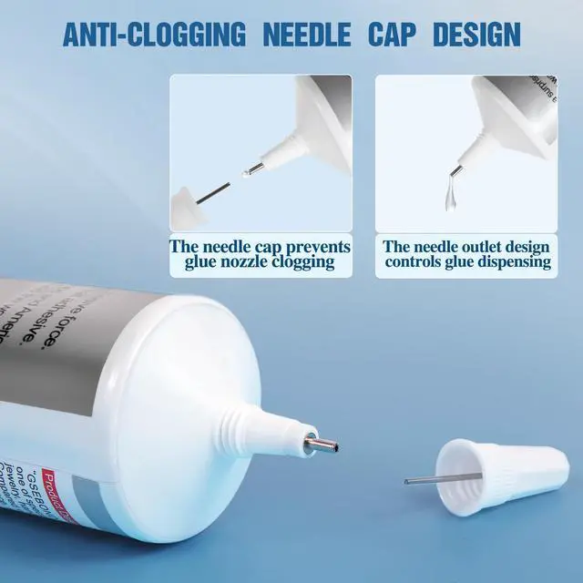 Alt view image 3 of 7 - 110 ml B7000 Adhesive for Crafts, Clear Glue with Spreaders and Dotting Pen Tool, Multipurpose for Rhinestones, Fabric, DIY, Makeup, Shoes, Jewelry Making, Nail Art