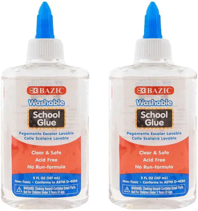 Main image of Washable Clear School Glue, 5 Fl Oz, 2-Pack
