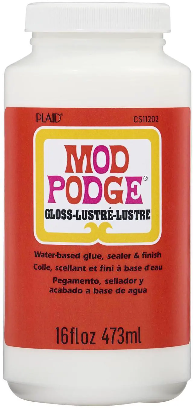 Main image of Gloss Sealer, Glue & Finish: All-in-One Craft Solution- Quick Dry, Easy Clean, for Wood, Paper, Fabric & More. Non-Toxic - Craft with Confidence, Made in USA, 16 oz., Pack of 1